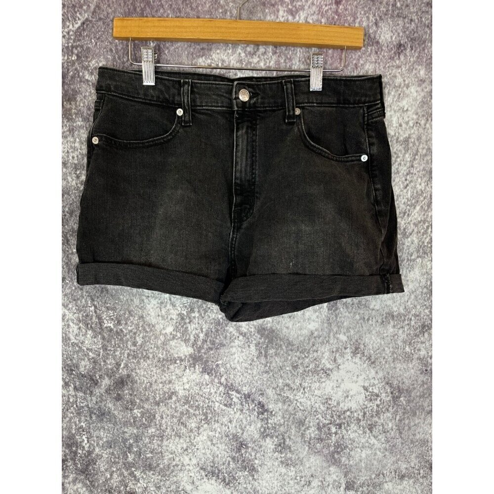 Wild Fable‎ Shorts Women's 12/31R Black Highest Rise Jean Denim Cuffed School